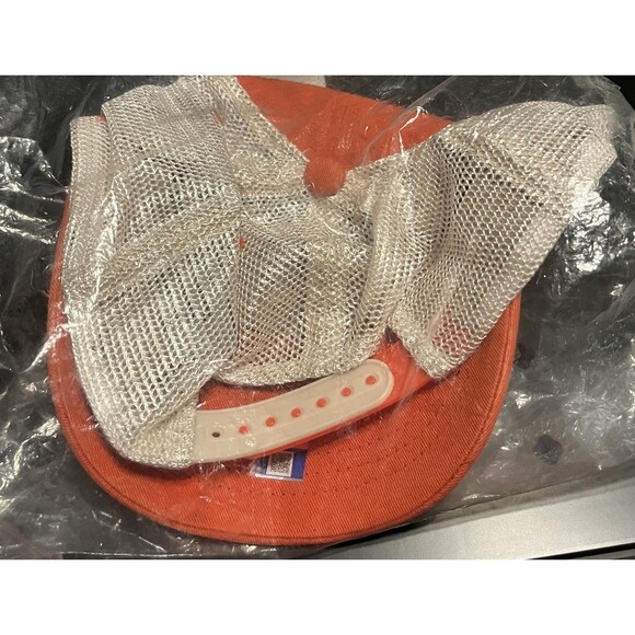 Clemson Tigers Zephyr Trucker Baseball Hat Snapback Cap Orange Cream Mesh NWT - Picture 4 of 7